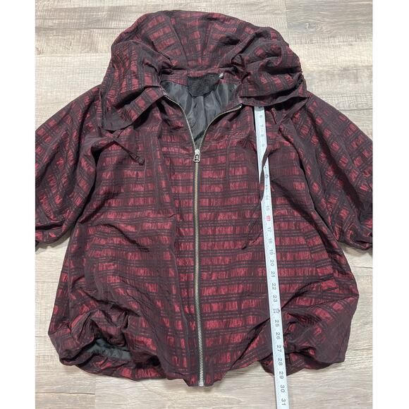 Twelve Couture Y2K 2009 Large Crinkle Jacket Goth Vamp Plaid Whimsygoth Witchy - Picture 6 of 7